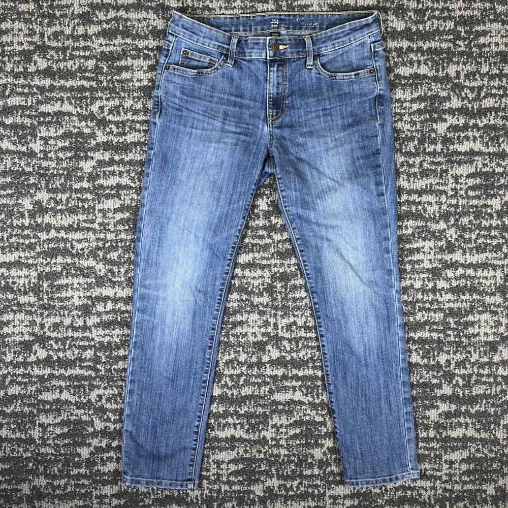 Gap Jeans Real Straight Womens 6R Blue Medium Wash Stretch Denim 1969 Mid Rise